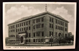 KS Hutchinson Y.M.C.A. Building 1943 Postcard - Picture 1 of 2