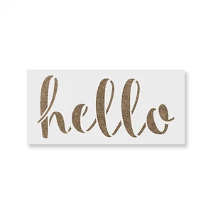 Hello Stencil - Durable & Reusable Mylar Stencils - Picture 1 of 5