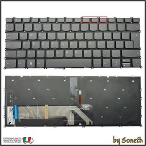 TASTIERA ITALIANA PER LENOVO THINKBOOK 14S YOGA ITL 20WE GRIGIA RETROILLUMINATA - Foto 1 di 3