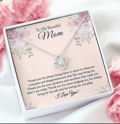Collar A Mi Hermosa Mamá Día de la Madre Regalo de Cumpleaños de Hijo/Hija Foto 1 de 4