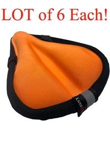 LUXOBIKE Gel Asiento Bicicleta Cojín Cubierta Acolchada Sillín Bicicletas Extra Suave Naranja Lote/6 - Imagen 1 de 4