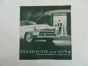 Plymouth for 1954 Fold Out Car Brochure - Picture 1 of 4