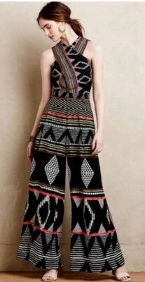 Комбинезон с племенным принтом Elevenses by Anthropologie размер 4/p C - Изображение 1 из 4