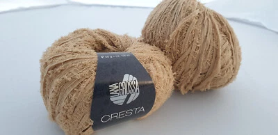 350 g Cresta Lana Grossa Fb 8 camel beige Baumwolle SONDERPREIS Stricken - Bild 1 von 3