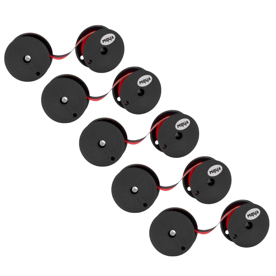 VHBW 5x Farbband für Triumph-Adler 1121 PD Carat Schwarz,Rot