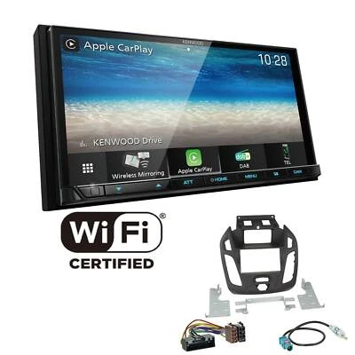 Kenwood Radio WiFi CarPlay für Ford Tourneo Transit Connect schwarz mit Display - Bild 1 von 4