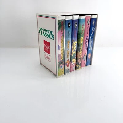 Vintage Walt Disney Coca-Cola Bring Home The Classics 6 VHS Box Set 1988 — 第 1/4 张图片