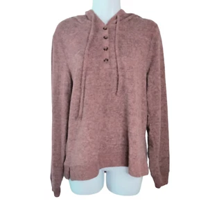 Olivia and Sky Womens Casual Hoodie Dusty Cedar Red Heathered Size L NWT - Picture 1 of 7