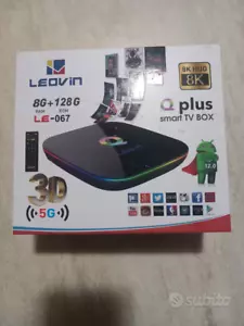 SMART BOX TV ANDROID PIE 13 Q-PLUS ram 8GB + 128GB 8K QUAD-CORE WIFI FHD - Foto 1 di 2