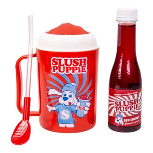 SLUSH PUPPiE Slushie Maker Slush-Eis Becher Starter Set mit Kirschsirup - Bild 1 von 6