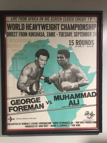 Muhammad Ali Vs George Foreman Original rumble in the jungle poster Cover