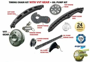 FOR AUDI A3 1.6 FSI 115BHP BAG 2003-2007 TIMING CHAIN TENSIONER KIT + VVT GEAR - Picture 1 of 3