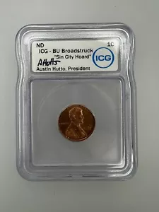 BU BROADSTRUCK LINCOLN MEMORIAL SIN CITY HOARD AUSTIN HUTTON SIGNED ICG ERROR - Picture 1 of 2
