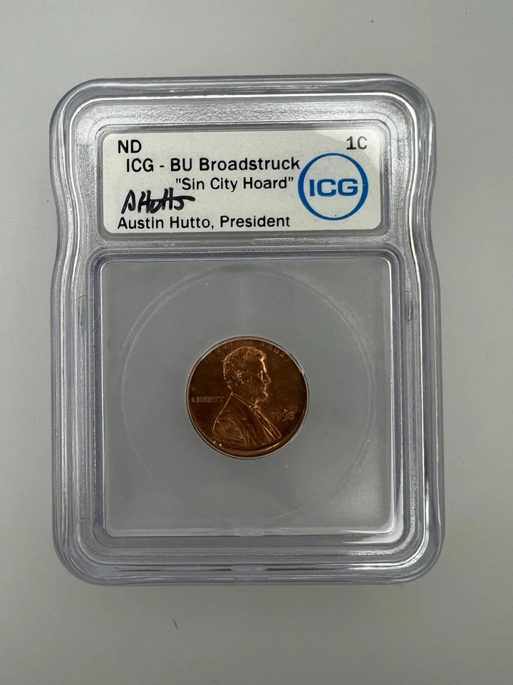 BU BROADSTRUCK LINCOLN MEMORIAL SIN CITY HOARD AUSTIN HUTTON SIGNED ICG ERROR - Image 1 of 2