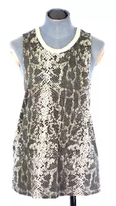 Womens Tank Top Vest Snake skin Python Deep Armhole Truly Madly Deeply Size S - Picture 1 of 8