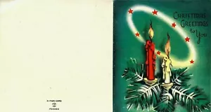 Tarjeta de felicitación de Colección NAVIDAD A-MERI-CARD estrellas Halo velas encendidas P5568D - Imagen 1 de 2