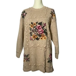 Vintage Northern Reflections Floral Cottagecore Knit Sweater Women's Size Large - Picture 1 of 15
