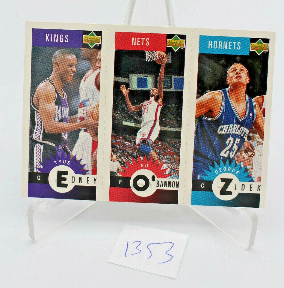 1996-97 COLLECTOR'S CHOICE MINI-CARDS GOLD ZIDEK ED O'BANNON EDNEY #M10 M53 M71 - Image 1 of 1