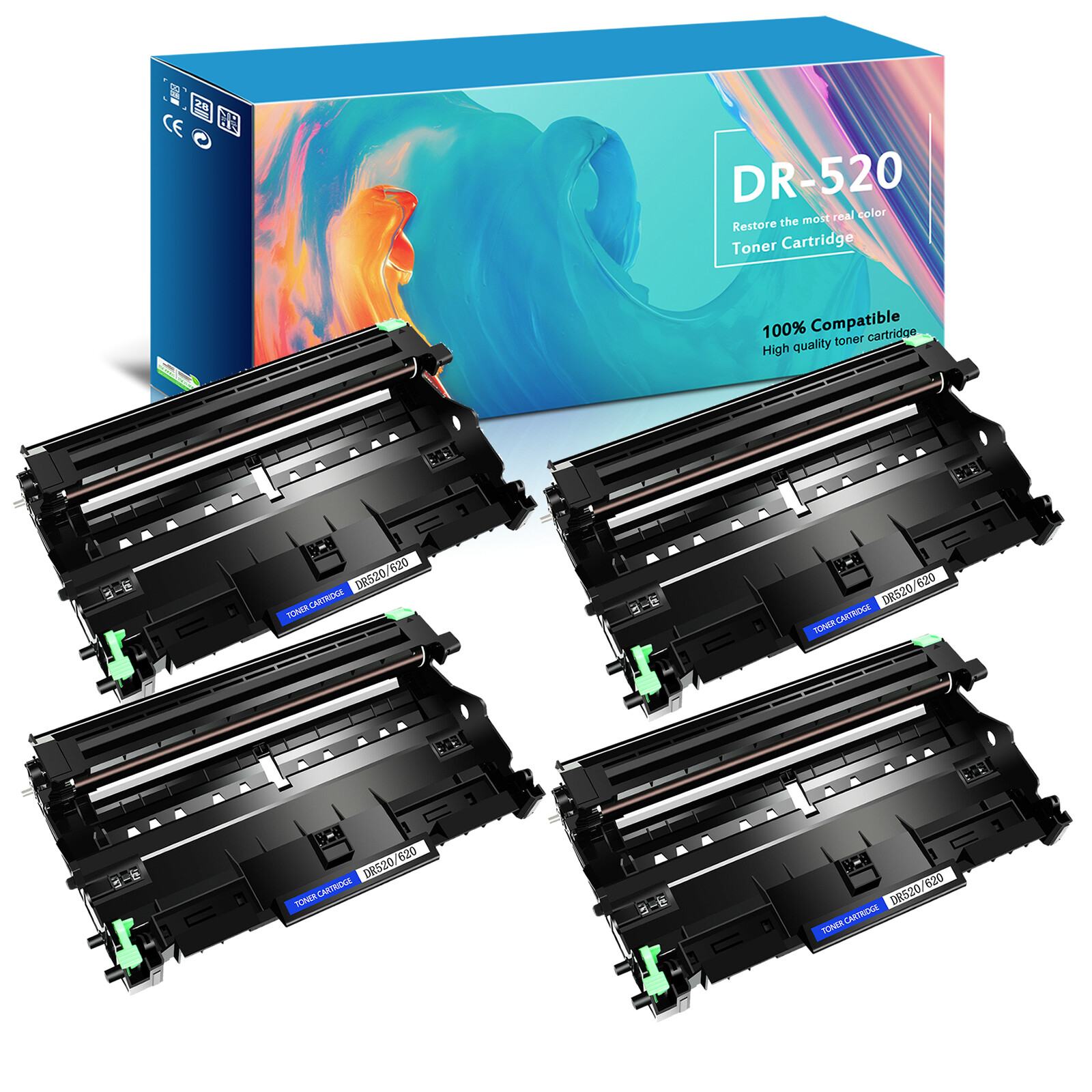 4PK DR520 Drum Unit for Brother DR-520 
