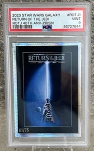 2023 Star Wars Galaxy Chrome #ROTJ-1 Return of the Jedi Poster Prism /75 PSA 9 - Picture 1 of 3
