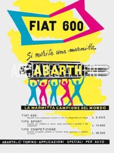 Fiat Abarth 600 automobile print advertisement - Picture 1 of 1
