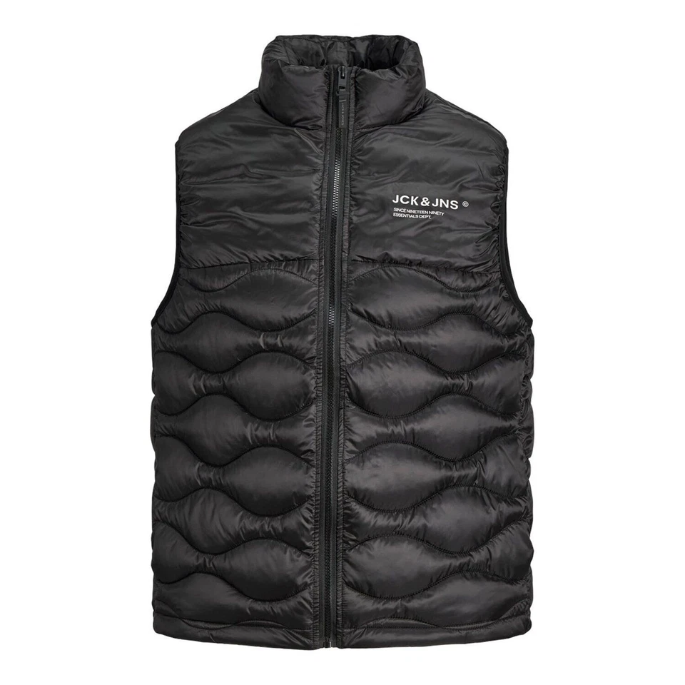 Jack & Jones Mens Noah Quilted Water Resistant Bodywarmer Collar Regular Fit - Image 1 of 1