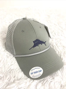 Tommy Bahama Hat Gray Mesh Island Life Cap Baja Margarita One Size Roped - Picture 1 of 11