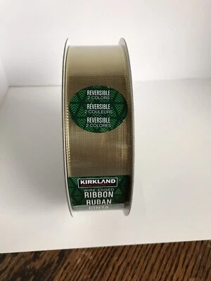 Wire-Edged Ribbon 1.5" Wide 50 YD Silver Gold Reversible Ribbon 2 Color NEW - Image 1 of 4