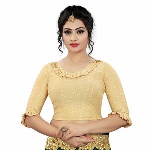 golden stretchable blouse