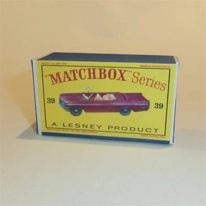 Matchbox Lesney 39b Pontiac Convertible Empty D Style Repro Box - Picture 1 of 4