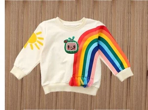 Girl Sweater Long Sleeve Fall Winter Sweater Smash Cake Outfit Birthday Clothes - Picture 1 of 5