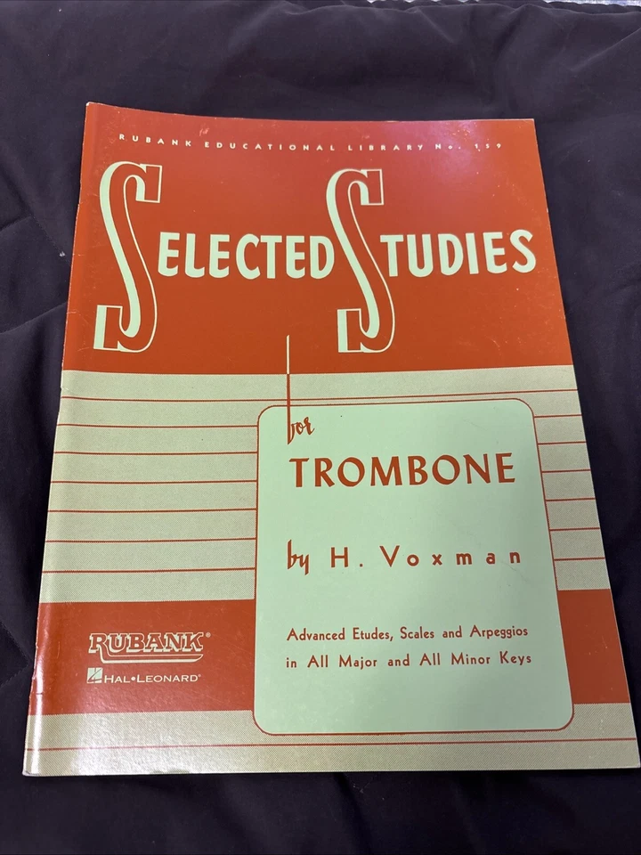 Hal Leonard Rubank Selected Studies Trombone Etudes Scales Arpeggios & More - Image 1 of 1
