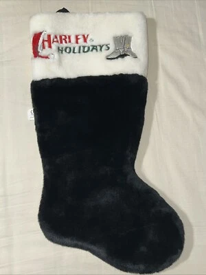 "Botas de montar grandes de 18"" Harley-Davidson para motocicletas Navidad medias plateadas (2K" Foto 1 de 4