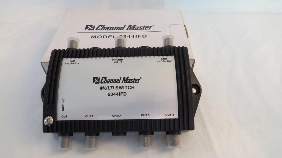 Channel Master 6344IFD 3X4 Way Multiswitch 2-Satellite Signal 1-UHF/VHF Antenna - Image 1 of 1