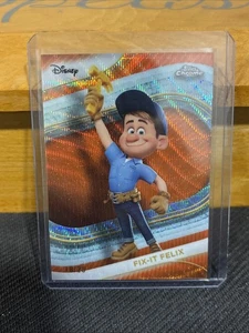 2025 Topps Chrome Disney Fix It Felix Orange Wave Refractor /25 #66 Disney - Picture 1 of 2