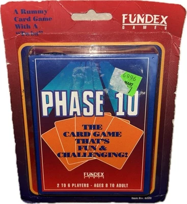 Phase 10 Card Game That's Fun & Challenging from Fundex Games (Sealed, 1992) - Image 1 of 3