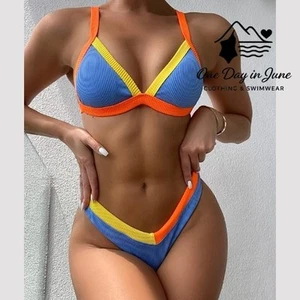 Charmleaks Textured Cheeky Bikini Swimsuit Size S - Picture 1 of 4