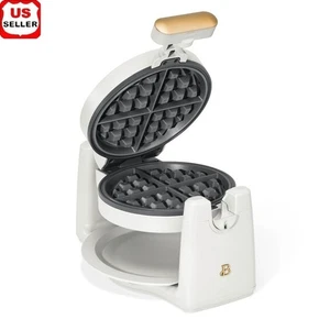 Rotierendes Waffeleisen Antihaftbeschichtet 7 Bräunungsstufen 1000 W Kompaktes Design Neu - Bild 1 von 10