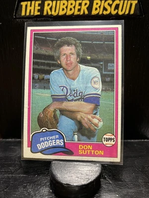 ex Don Sutton #605 1981 Topps Los Angeles Dodgers - Image 1 of 2