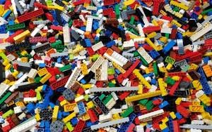 LEGO Bulk Lot of 2 Pounds ONLY BUILDING BRICKS Clean Genuine 2 Lbs Grab Bag - Picture 1 of 1