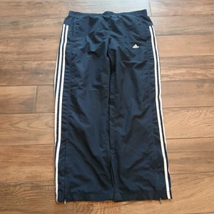 Adidas Track Pants Mens Medium Blue Windbreaker Lined Baggy Skater Wide Y2K - Picture 1 of 9