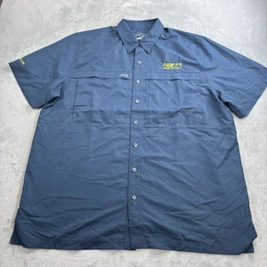 GameGuard Outdoors Button Down Shirt Mens 2XL Blue Performance Vent Fishing Hunt - Picture 1 of 11