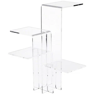 Plymor Rialzo a 4 ripiani in acrilico trasparente attacco rapido, 12,375" H x 12,25" L x 12,25" D - Foto 1 di 1