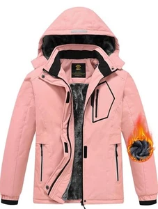 Girls' Waterproof Winter Coat Fleece Ski Jacket Hooded SIZE XS - Picture 1 of 3