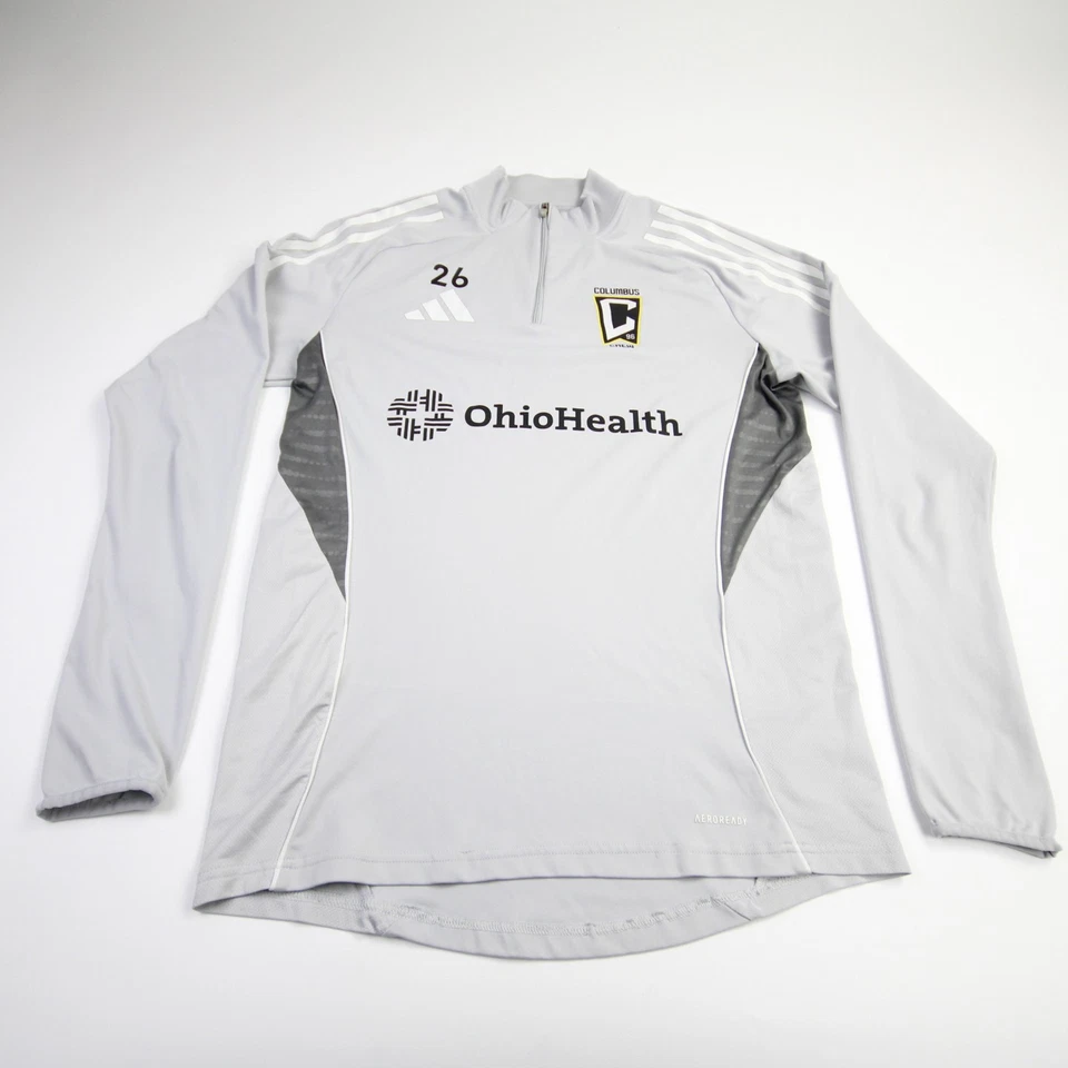 Pullover Columbus Crew Adidas para hombre gris claro usado Foto 1 de 1