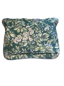Laura Ashley Throw Pillow Bramble Floral Blossoms & Berries 20” x 15” Preowned - Picture 1 of 10