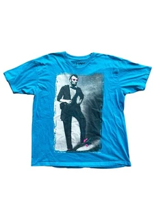 Seltenes Tony Hawk T-Shirt XL Skateboard Hipster Abraham Abe Lincoln Retro blau - Bild 1 von 4