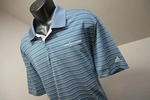 Adidas Golf Polo The Players Striped Short Sleeve Athletic Golf Shirt Mens 2XL - Picture 1 of 9