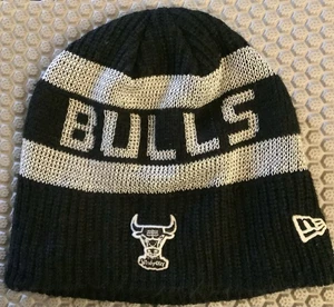 New Era Chicago Bulls Hardwood Classics Windy City Negro Invierno Gorro Sombrero Toque - Imagen 1 de 6
