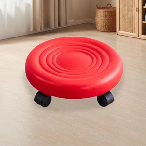 Low Height Rolling Stool Low Rolling Seat with Wheels 360°Swivel Rotating - Picture 1 of 20